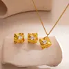 Collar de Acero Inoxidable con Galvanoplastia de Oro Real Cadena Ligera de Lujo de Alta Gama para Clavícula Moda Transfronteriza Europea y Americana Collar Versátil de Temperamento para Mujeres