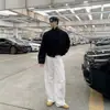 Jaqueta Bombeiro Curta Cor Sólida Gola Alta Estilo Coreano Masculina Outono Versátil Solta High-End Cleanfit Jaqueta Tendência