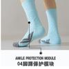 Calcetines de Baloncesto Profesionales Prácticos, Caña Alta, Antideslizantes, Amortiguadores, Calcetines Élite de Media Pantorrilla, Transpirables, Absorbentes de Sudor, Calcetines de Compresión Deportivos Anti-Olor