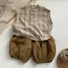 Camisas Ligeras de Verano para Niños 2026 Nuevo Estilo Estilo Bosque Camisas para Niñas Bebés Tops sin Mangas Modernos