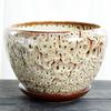 Vaso de flores de cerâmica apuramento tamanho grande com bandeja orquídea pendurada criativa interna com bandeja Vaso de flores de tamanho rosa verde atacado