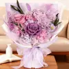 Buquê de Rosas Flor Eterna Transfronteiriço Dia dos Namorados Natal Buquê de Flores Eternas Caixa de Presente com Flores Reais para Meninas
