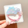 Kuromi Infantil Elástico de Borracha Menina Desenho Animado Sanrio Elástico Corda de Cabelo Não Machuca o Cabelo Acessórios de Cabelo de Coque de Menina