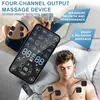 Ems/Tens/Msg Novo Massajador Terapêutico de Massagem Multifuncional de Quatro Canais Dispositivo de Dragagem de Meridianos Musculares de Microcorrente