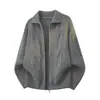 Cardigan de Tricô com Gola de Lã de Alpaca Longa Masculino Solto Casual Versátil Nicho Cor Sólida Casaco Suéter Roupas Masculinas Casal