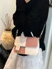 Bolso de Mano Pequeño de Alta Gama para Mujer 2026 Nueva Moda Versátil de Hombro Cruzado Patchwork Bloques de Color Bolso de Mano Pequeño Cuadrado
