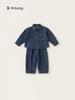 Ropa para Niños Youbao Traje de Mezclilla para Niños 2026 Primavera y Otoño Nueva Camisa Chaqueta para Niños Conjunto de Dos Piezas para Niños