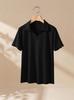 Polo de Algodão com Lapela Sem Botões para Mulheres Verão Camiseta de Manga Curta Solta Tamanho Grande Top
