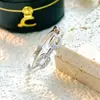 Regalo del Día de San Valentín Anillo de Cadena Más Vendido para Mujer Plata de Ley S925 Anillo Abierto Fabricante de Joyería Metálica En Stock
