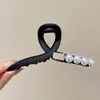 Pinza para el pelo grande y moderna para mujer, elegante y sofisticada, pinza para el pelo exquisita, pinza de tiburón simple para primavera-verano