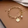 Pulsera de Estilo Ins 2026 para Mujer, Pulsera Sencilla Diaria de Perlas Artificiales, Joyería Fresca y Simple, Venta al por Mayor en Puesto de Mercado Nocturno