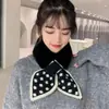 Bufanda de Invierno para Mujer Color Sólido Joker Bufanda Pequeña Bufanda Cruzada Bufanda Tejida Cuello Falso Bufanda Triangular Bufanda de Lana Coreana