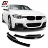 Aplicable a Modelos BMW Serie 3 F30 F31 12-18 Parachoques Delantero M Sport Lip Delantero Textura Fibra de Carbono Splitter Delantero