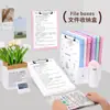 Venta Directa de Fábrica Caja de Almacenamiento de Archivos Carpeta de Papel de Prueba con Tapa Abatible Oficina Documentos Escritura Color Sólido Bolsa de Archivo Engrosada