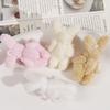 Conejo de peluche de tela con forma de estrella de cinco puntas y lazo de otoño e invierno con colgante, accesorios de joyería DIY al por mayor