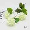 Hortensia de copo de nieve de 3 cabezas, rama única, flor artificial, adorno para sala de estar, arco de centro comercial, flor artificial de plomo para boda, flor de seda
