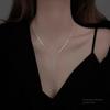 Collar de borlas bañado en plata S925 2023 nuevo estilo de verano para mujer, cadena de clavícula de estilo frío y sencillo, diseño de nicho de lujo ligero