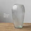 Jarrón de cristal en forma de cono, estilo ins nórdico, jarrón transparente grande y simple para bambú hidropónico, decoración de arreglo floral de escritorio y sala de estar