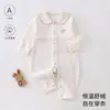 Ropa de bebé para otoño, mameluco suave de terciopelo para bebés, pijama base unisex para bebé, mameluco con apertura lateral tipo mariposa 6