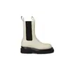 Botas Chelsea de Cavaleiro Estilo Britânico com Solado Grosso Femininas de Cano Médio com Manga em Lã Forrada de Cor Contrastante Botas Curtas tipo Chaminé Outono 2025