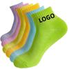 Calcetines Deportivos Personalizados Cuatro Estaciones Color Puro para Hombre y Mujer Fondo de Toalla Calcetines de Rizo Engrosados Más Logotipo Calcetines Color Caramelo