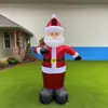Suministro directo de fábrica de decoraciones inflables transfronterizas: Tela con brillantina navideña, modelo inflable de Santa, adornos luminosos inflables para interiores y exteriores