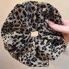 Retro Elegante Leopardo Intestino Grosso Anel de Cabelo Internet Cabeça Vermelha Corda Bola Cabeça Alta Elástica Corda de Cabelo Moda Simples Acessórios para o Cabelo