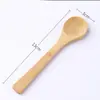Cuchara Pequeña de Madera Japonesa Mango Largo Material de Bambú Madera Maciza Cuchara para Arroz Cuchara para Postre Sopa Infantil Cuchara para Miel Cuchara Tenedor Hecho a Mano Vajilla