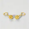 Aretes de Cobre Chapados en Oro con Acabado Mate de Lujo, Joyería Sencilla de Perlas Redondas Pequeñas para Mujer, Mismo Estilo que las Tiendas de Oro