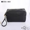 Nova bolsa de maquiagem em couro PU com padrão cruzado, bolsa de higiene pessoal à prova d'água, nécessaire multifuncional portátil para armazenamento de skincare