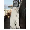Calças cargo estilo paraquedista plissadas estilo japonês para homens, novo modelo primavera e outono, bolsos grandes, calças casuais largas da moda retro high street