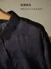Camisa Bordada de Tela de Ramio Cocoon de Algodón Manga Larga para Mujer Diseño Literario que Reduce la Edad de Otoño Temprano Top Cardigan de Manga Larga