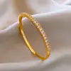 Pulseira Minimalista de Alto Padrão com Zircônia Estilo Luxo Leve Cruzamento de Fronteira Nicho Temperamento Versátil Moda Personalidade Joias Atacado