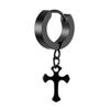 Pendientes de cruz europeos y americanos con clip para las orejas, hebilla de aleación para las orejas, pendientes de plata oscura de moda para hombres y mujeres, pendientes al por mayor