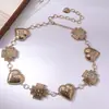 Corrente de Cintura Elegante, Cinto Feminino da Moda, Cinto Metálico Feminino com Turquesa Grande, Design Lindo e Estiloso em Formato de Coração, Corrente de Cintura Feminina