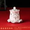 Taza de suministro de agua Taza de cerámica Taza de Buda para el hogar Taza de purificación de agua de loto Taza de agua sagrada superior de Bodhisattva Guanyin Taza de homenaje