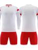 Lote de fábrica directa 2024 nuevo traje de uniforme de fútbol de manga larga con manga de haz para mano para adulto, niño, estudiante, entrenamiento, competición, uniforme de equipo