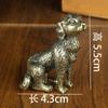 Arte de cobre Tang Teng, perro del zodíaco de latón, artesanías de bronce para escritorio de oficina en casa, adornos del zodíaco de cobre puro