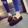 Nuevos Zapatos de Invierno Otoño e Invierno 2018 Combinan con Todo Estilo Coreano Forrados de Felpa Zapatos Doudou para Mujer Zapatos de Algodón sin Cordones Zapatos de Celebridad de Internet