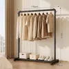 Perchero de Pie Sencillo para Habitación Interior Colgador de Ropa de Pie Almacenamiento de Ropa para Dormitorio del Hogar Colgador de Ropa