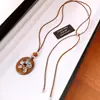 Grano de Madera Cordón de Cuero Resina Madera Cuentas Ovaladas Flor Tirador Tipo Collar Simple Collar para Uso Diario