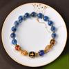 Pulsera de ágata de corazón de azúcar al por mayor, vidrio, lámina de oro, bestia de oro tragado, caqui ruyi, melocotón, pulsera con colgante pequeño, explosiones en vivo