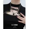 Collar Original de Corazón de Resina para Mujer, Elegante y Sencillo, con un Toque de Lujo, Colgante de Estilo Oscuro Moderno y Versátil