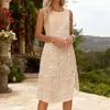 Vestido Nuevo Estilo para Mujer de Comercio Exterior Europeo y Americano 2026, Vestido Casual sin Mangas de Verano Básico de Longitud Media