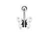 Nuevo Anillo de Ombligo Mariposa Pequeña con Goteo de Aceite Corazón de Chica Mariposa Diamante Acero Inoxidable Joyería de Piercing Clavo de Ombligo