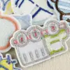 Patches Termocolantes Bordados em Computador com Letras em Inglês, Desenhos de Carros e Animais, Acessórios Decorativos para Roupas, Patches de Tecido para Decoração de Bolsas