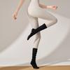Calcetines de Yoga Antideslizantes para Otoño e Invierno, Calcetines Deportivos Largos de Pilates, Calcetines Apilables hasta la Pantorrilla, Combinados con Pantalones de Tiburón, Algodón Puro para Mujer