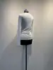 Camiseta de manga larga de mezcla de seda y acetato de lujo ligero, ligera y fresca, corte ajustado, top básico versátil para capas