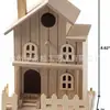 Fabricación de Casa de Pájaros de Madera de Dos Pisos - Casa de Pájaros Colgante Sin Terminar Caja Nido para Exteriores