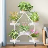 Estante de Flores Multifuncional con Forma de Corazón para el Hogar, Estante de Almacenamiento de Múltiples Niveles para Sala de Estar de Piso, Estante Móvil para Macetas